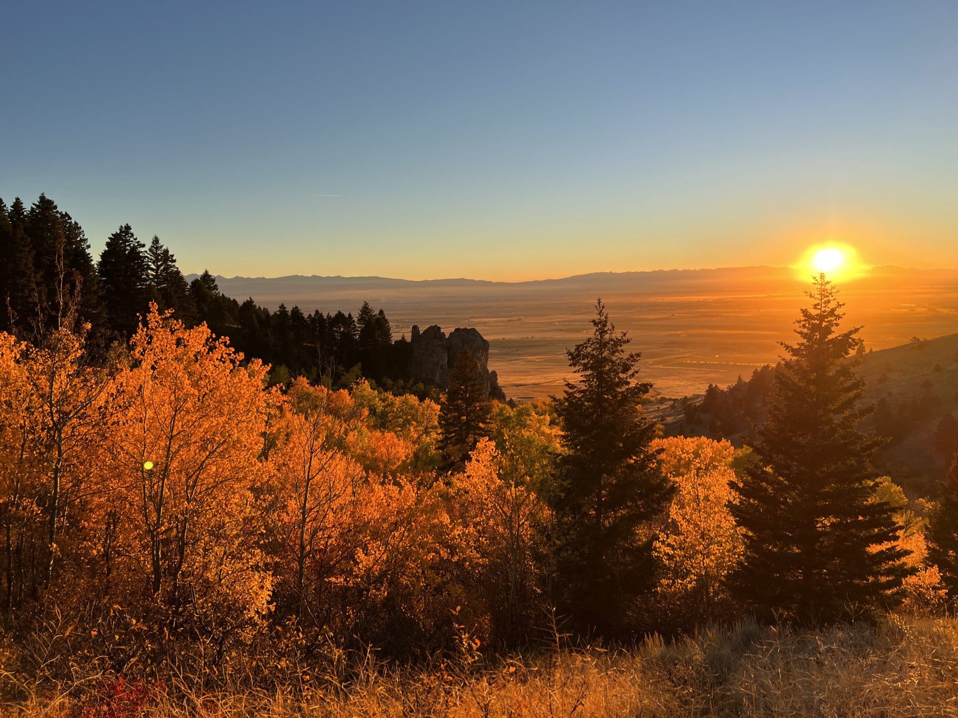 sunset montana limestone cliff ranch | Fay Ranches