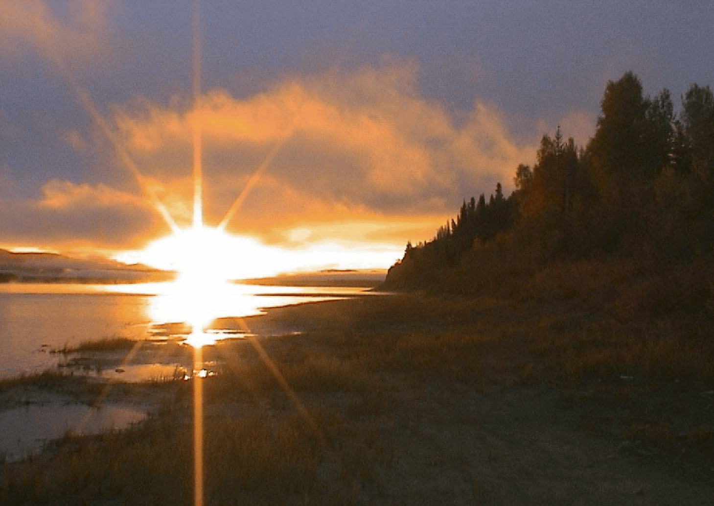 Sunrise at slavens roadhouse alaska woodchopper gold claim - photo by NPS