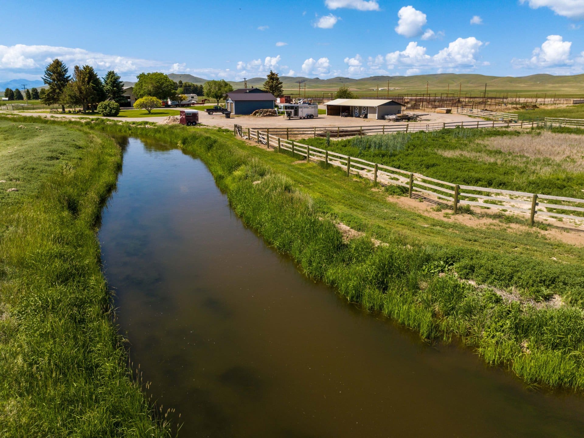 irrigation canal montana 2w ranch