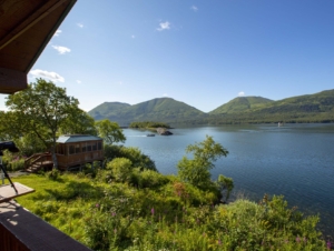 view off deck alaska kodiak lodge