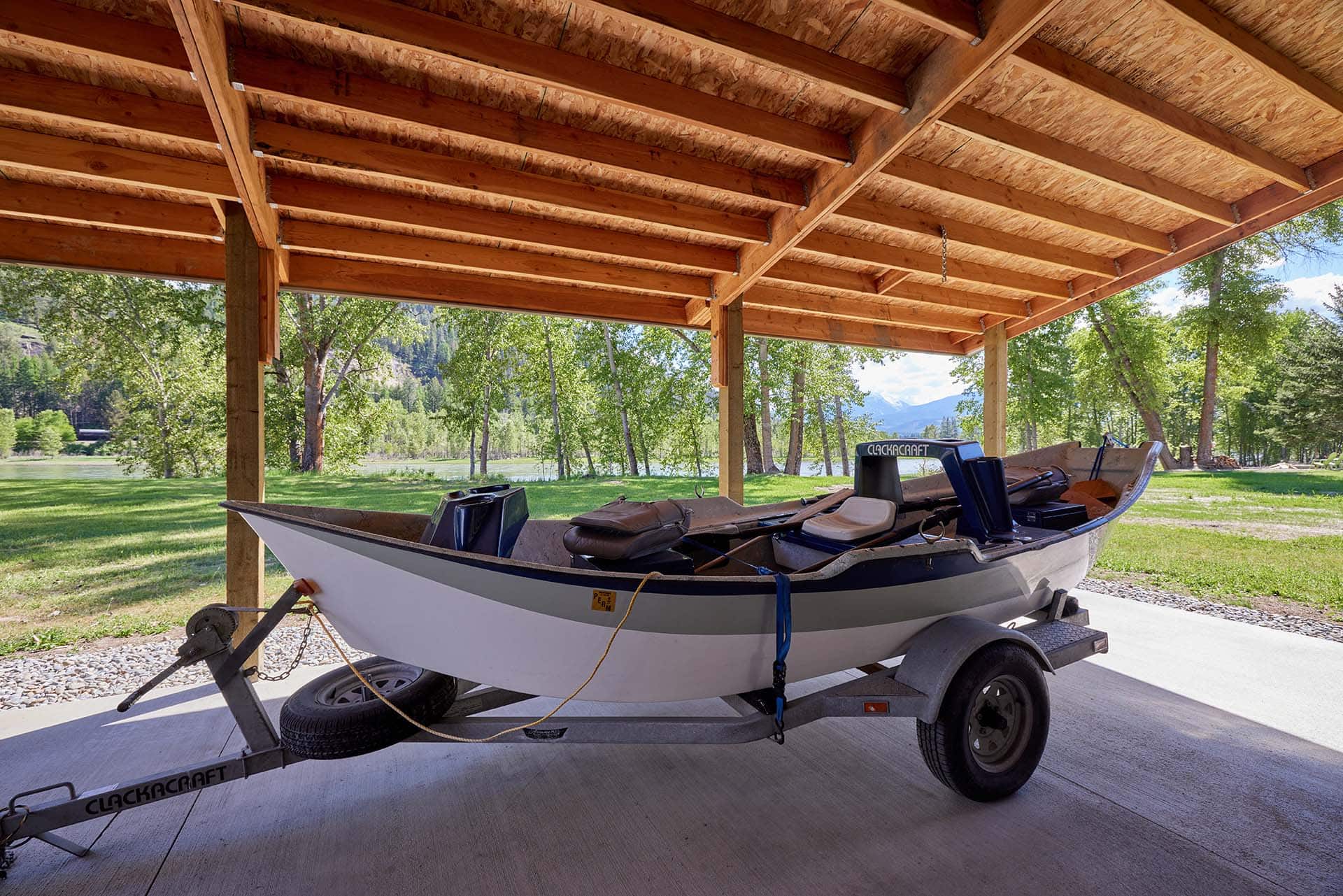 covered boat storage montana cabinet view river camp