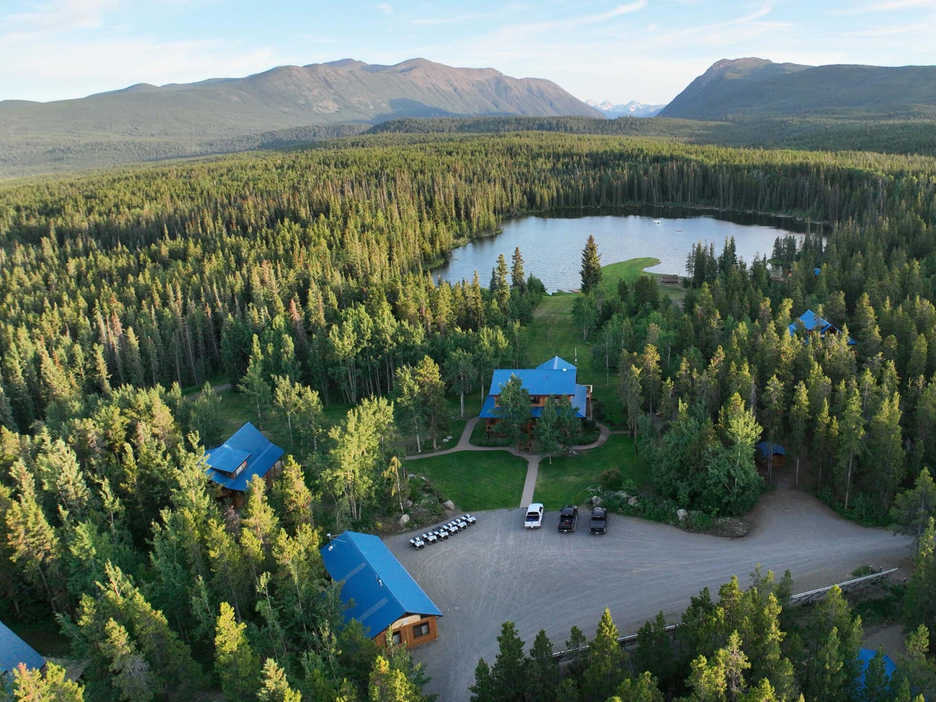 aerial view bc canada eye of the grizzly luxury retreat