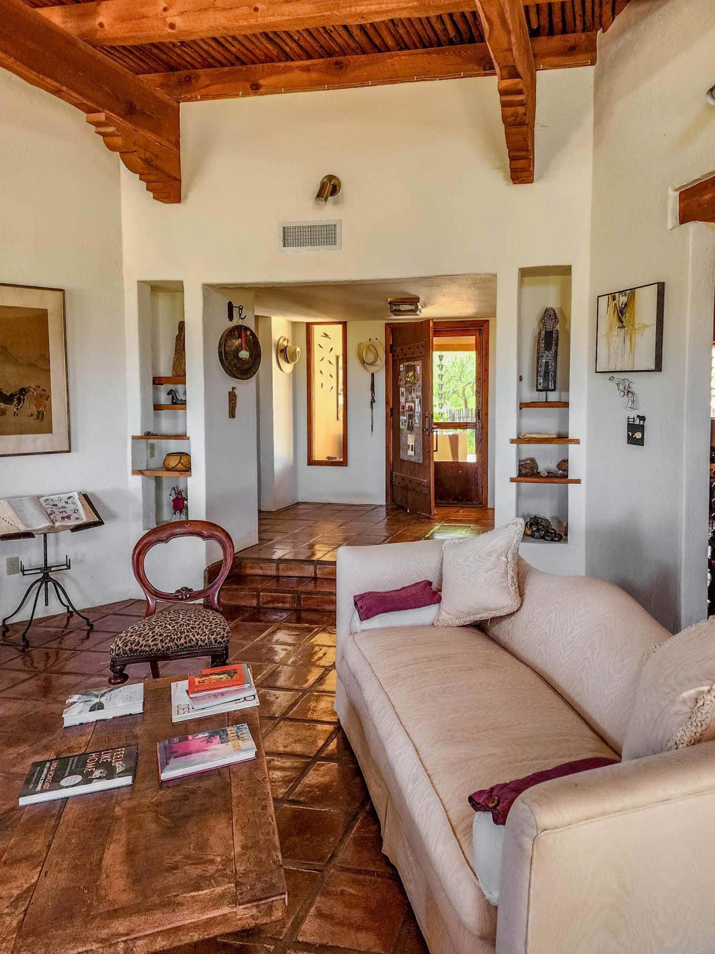 home living room looking into entry arizona hacienda de la dragoon mountains