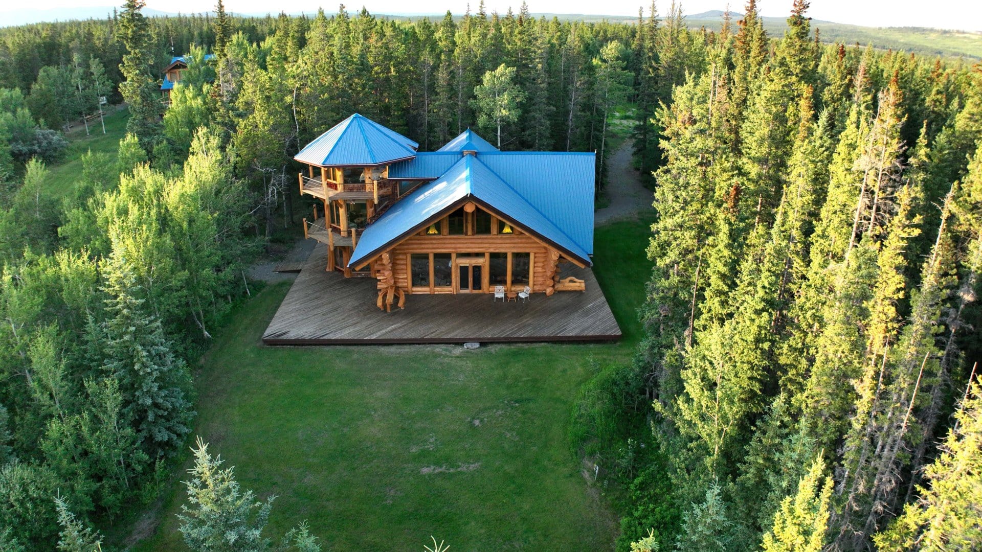 tower house aerial bc canada eye of the grizzly luxury retreat