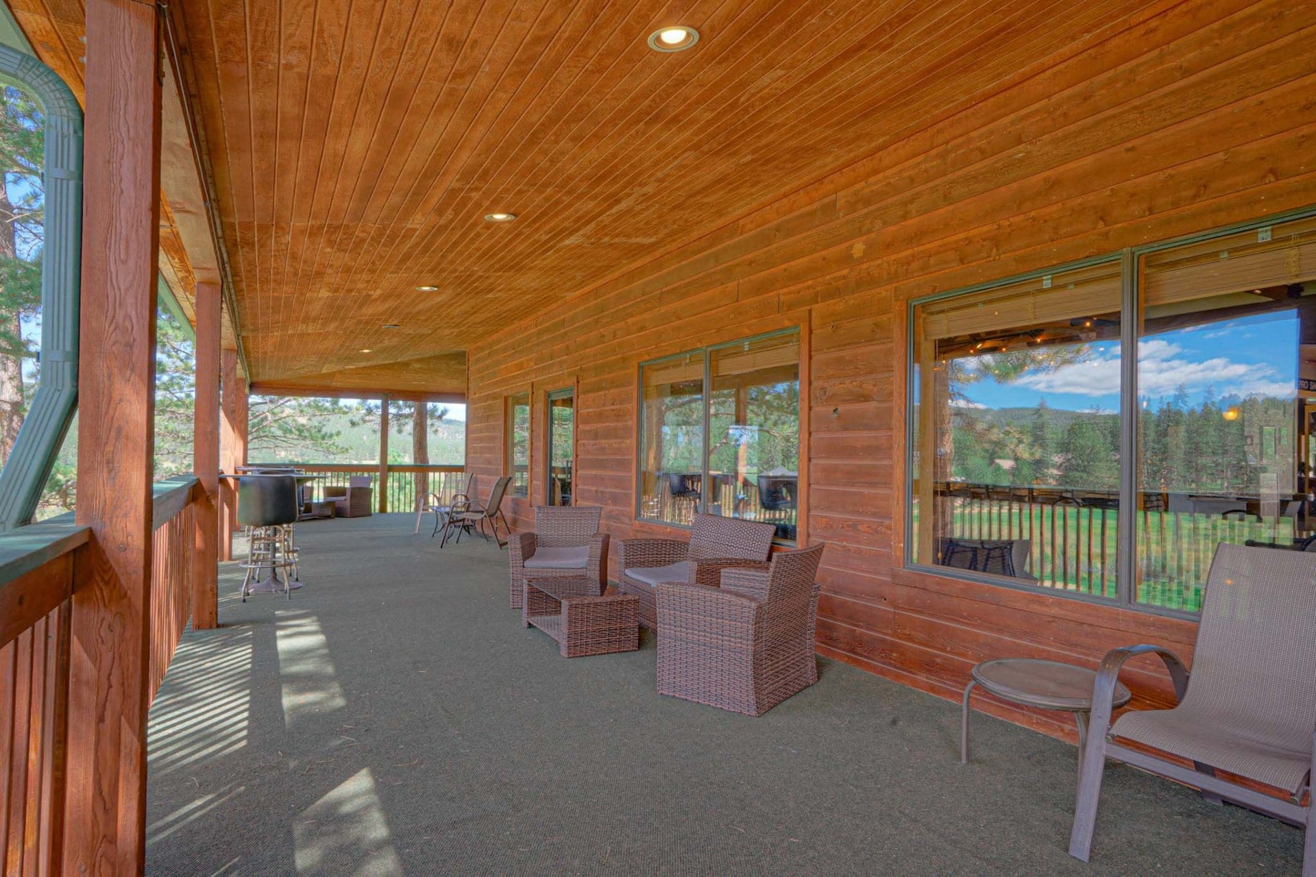 clubhouse porch colorado shining mountain golf course