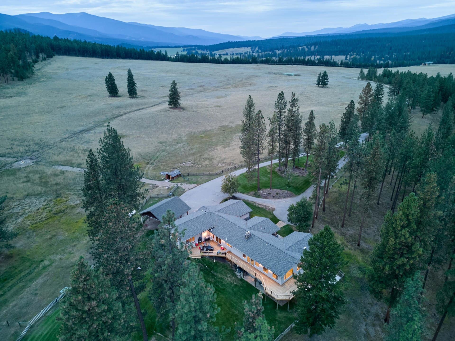 house aerial montana checkpoint ranch