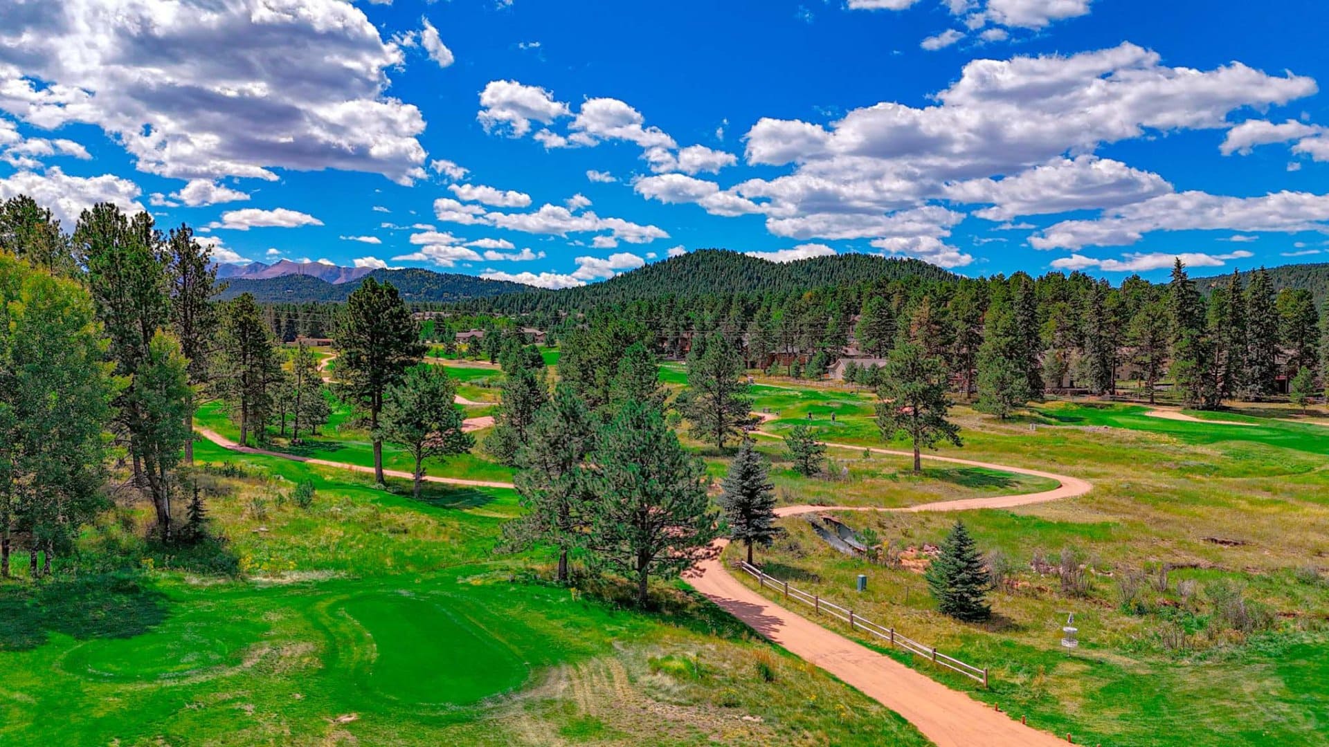 low path view colorado shining mountain golf course