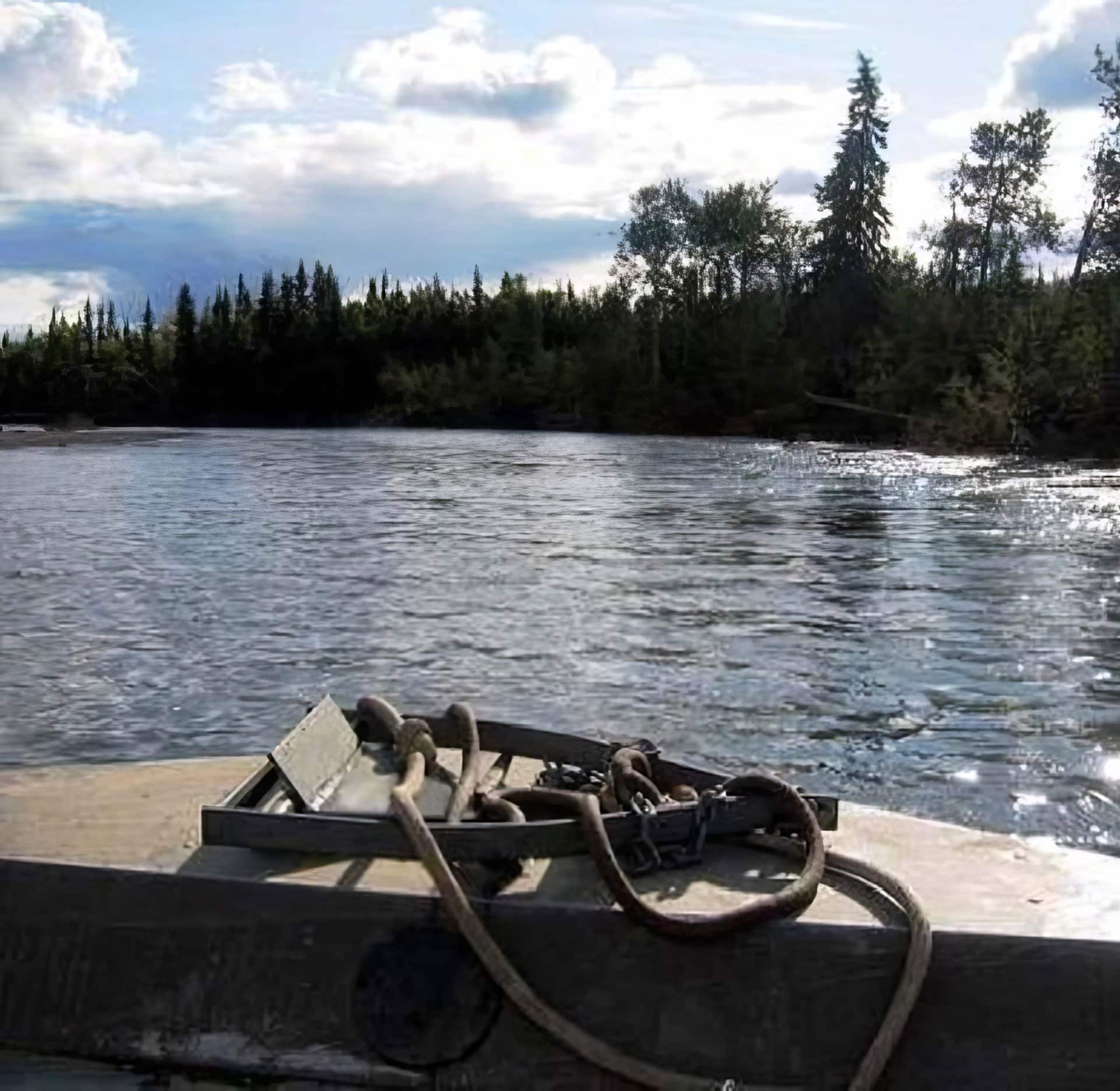 boating on the river alaska aniak