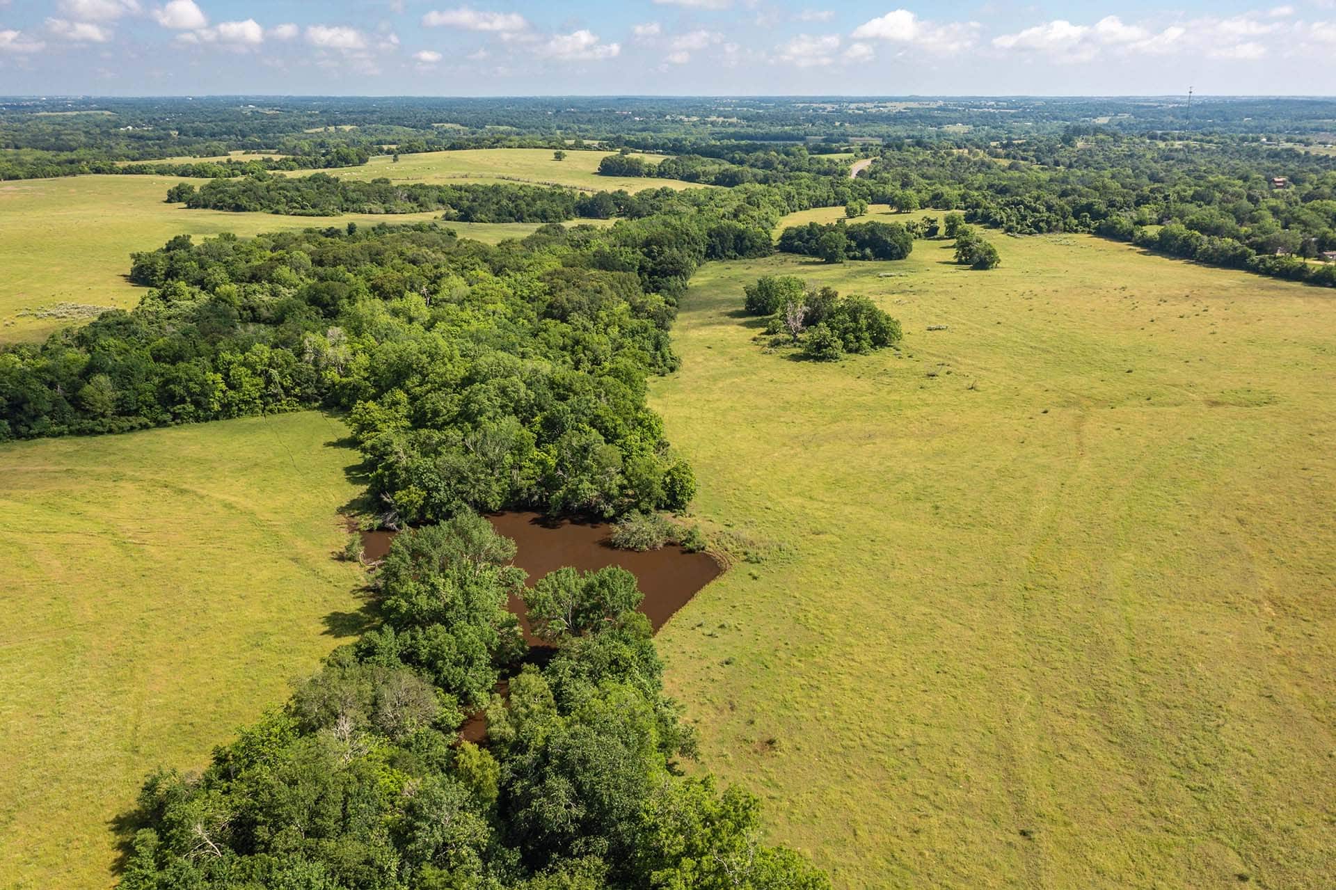 east aerial view texas new year creek ranch