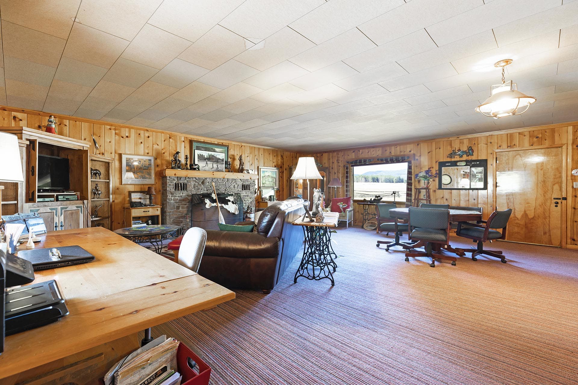 living room montana big hole river ranch