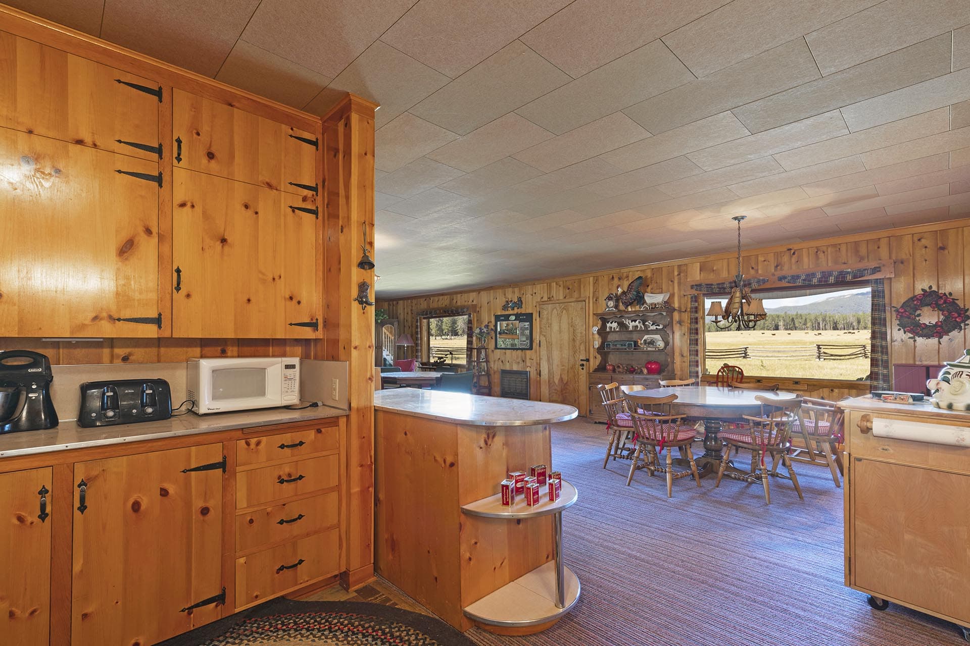 kitchen and dining area montana big hole river ranch