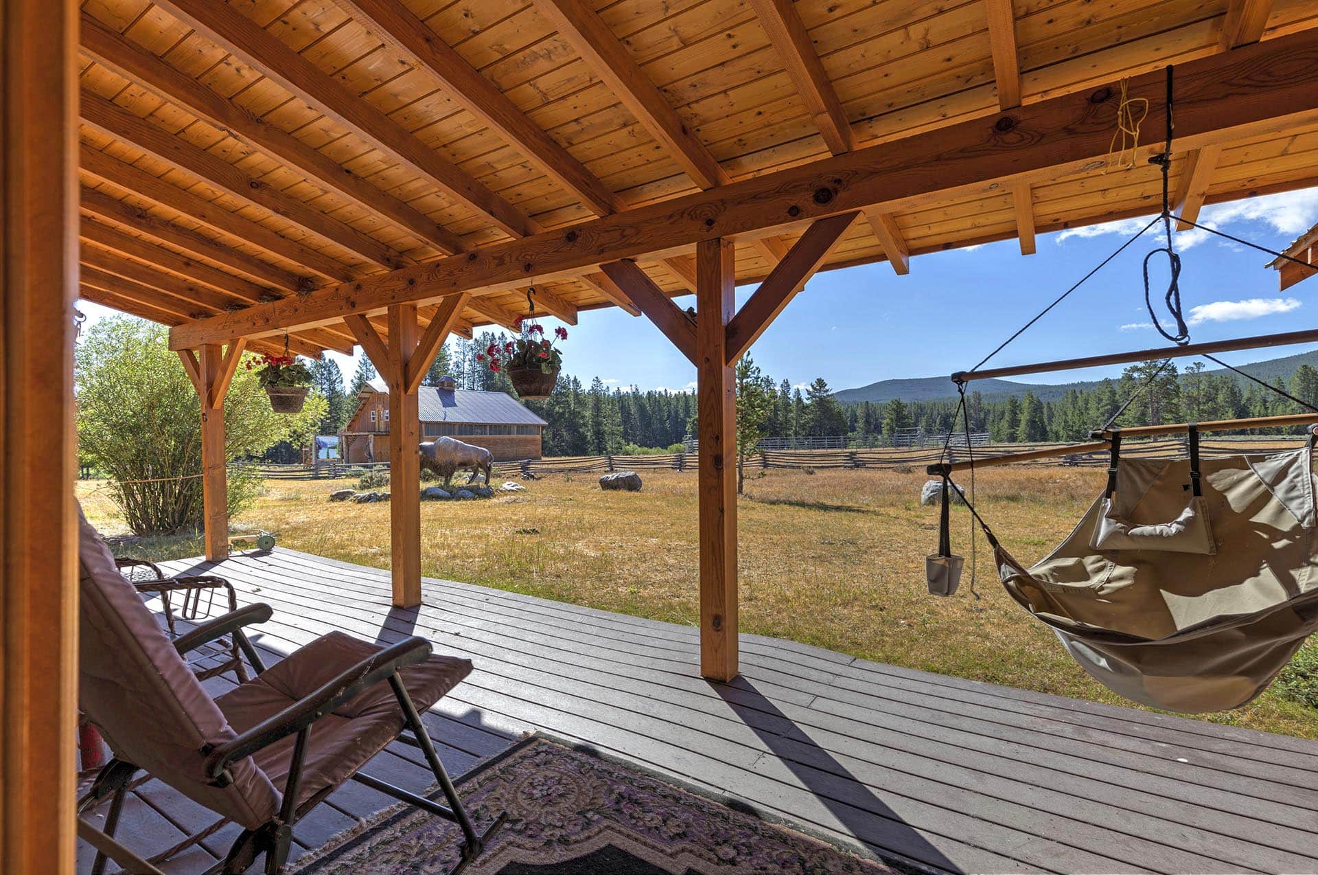 deck with a view montana big hole river ranch