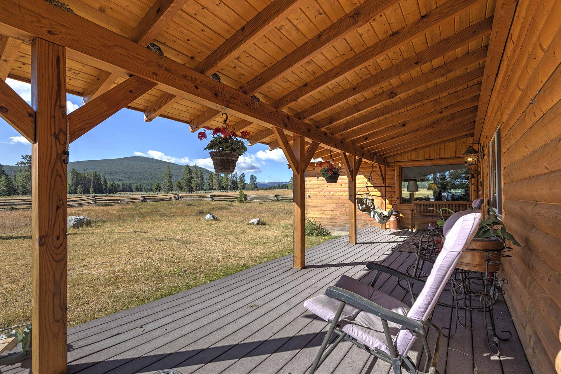 deck porch montana big hole river ranch