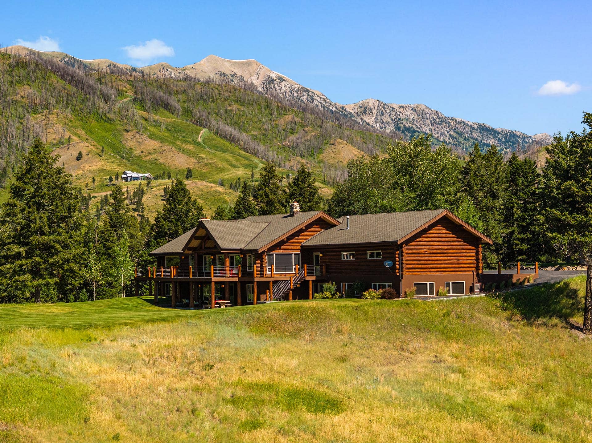log home in the bridgers montana forever west ranch