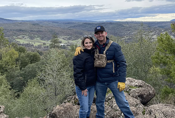 Justin davis real estate and Emy at Cow Creek Ranch