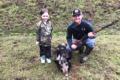 Justin davis real estate and shyla with little wild pig