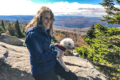 laura johnson fay ranches agent coordinator hiking with puppy