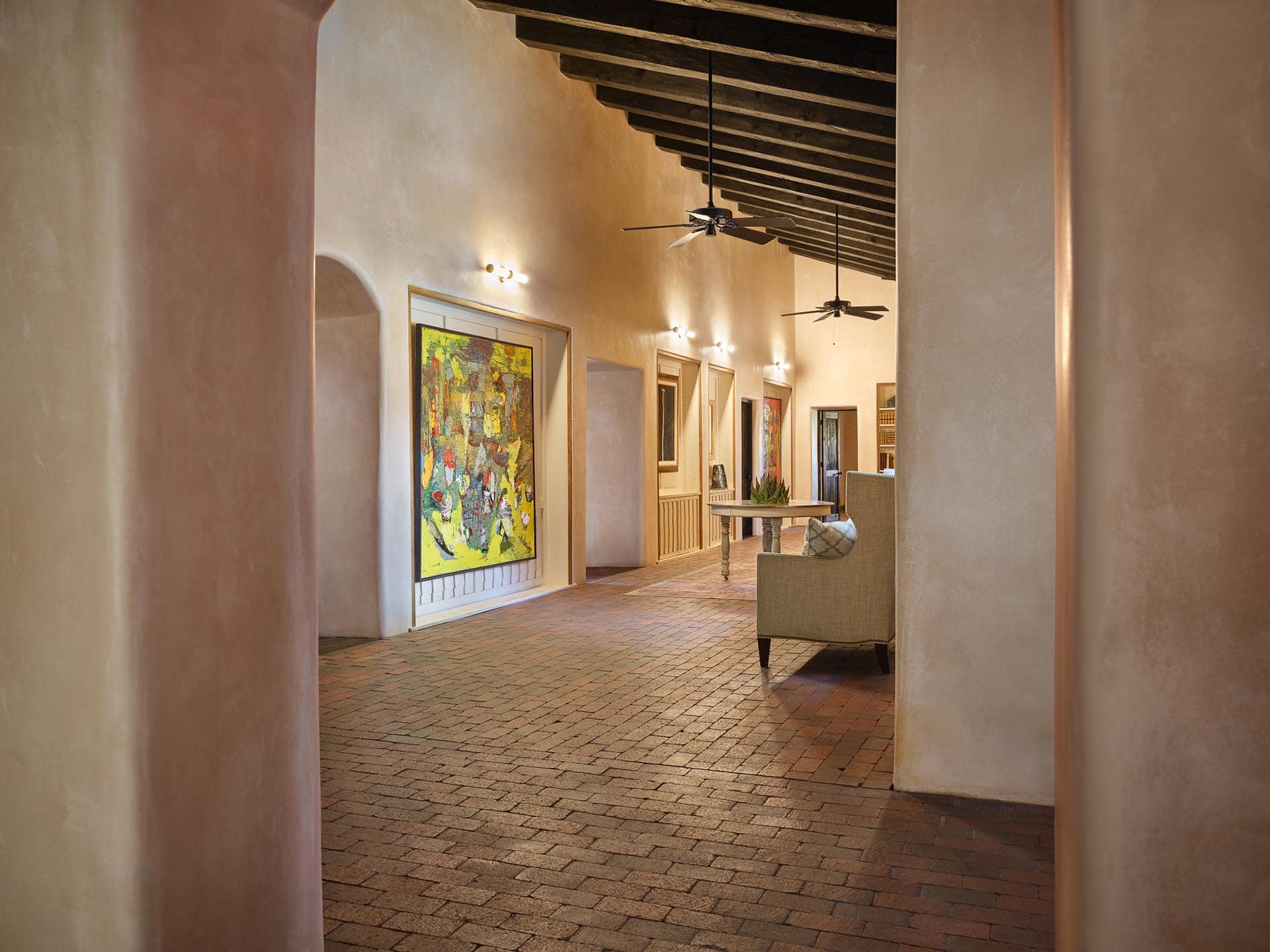 main hall new mexico rancho de abiquiu