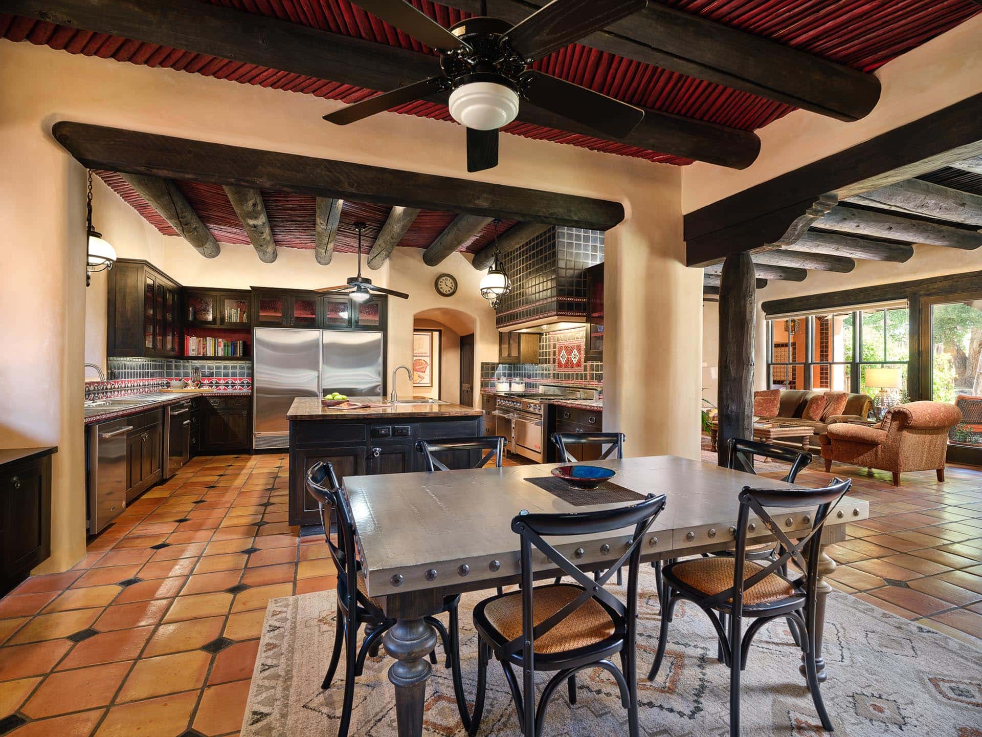 kitchen dining area new mexico rancho de abiquiu