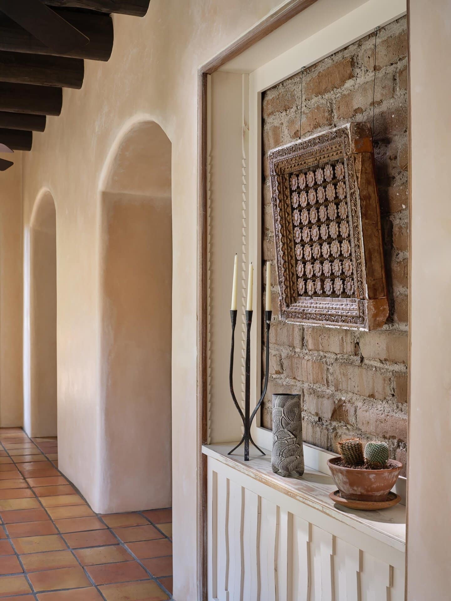 east hall detail Santa fe new Mexico rancho de abiquiu
