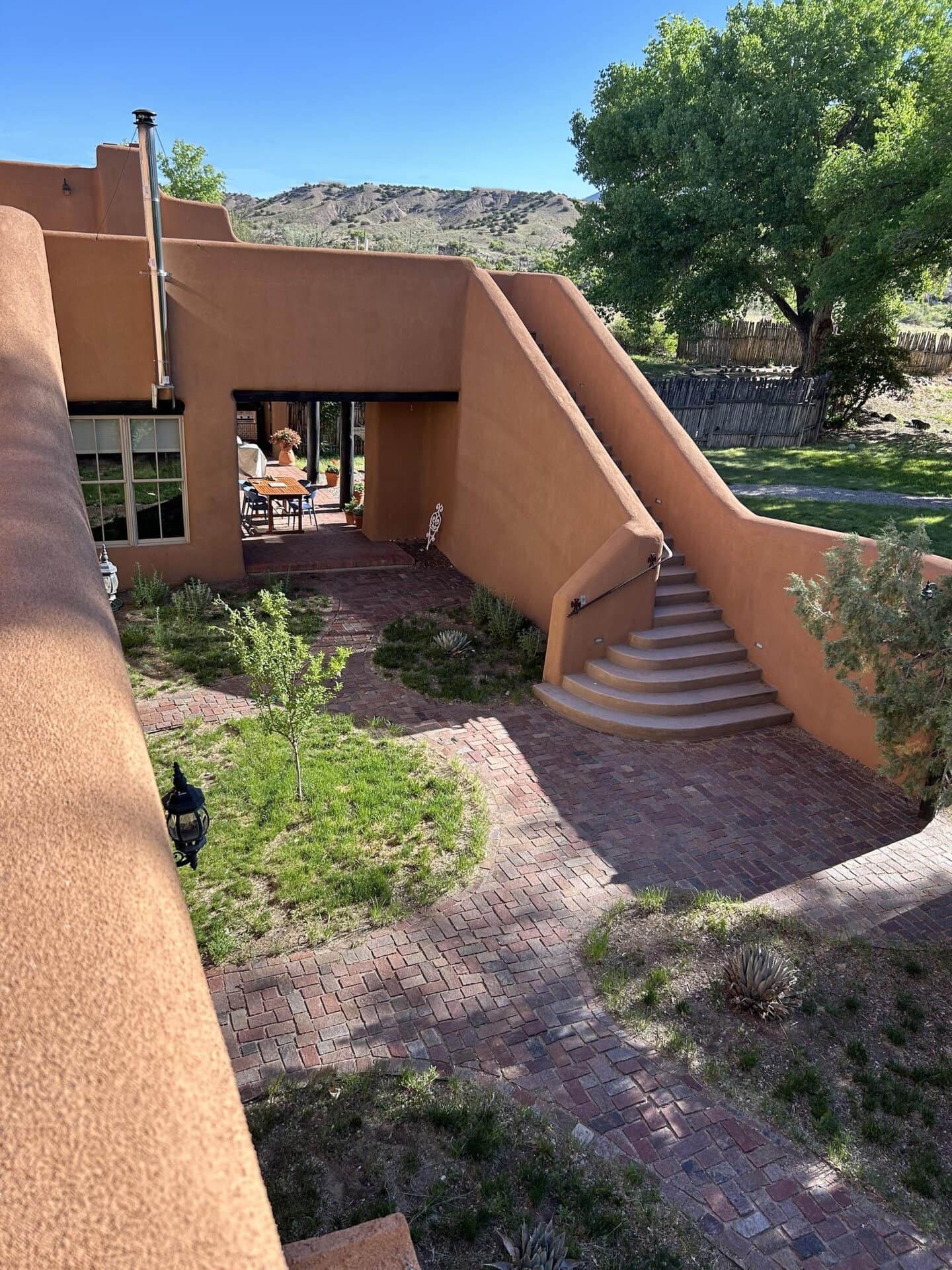 courtyard area new mexico rancho de abiquiu