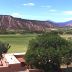 exterior from above new mexico rancho de abiquiu