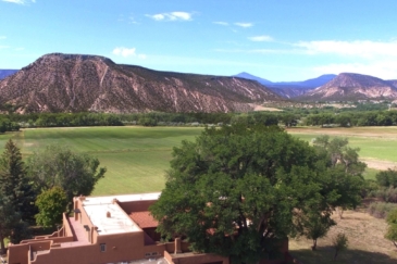 exterior from above new mexico rancho de abiquiu