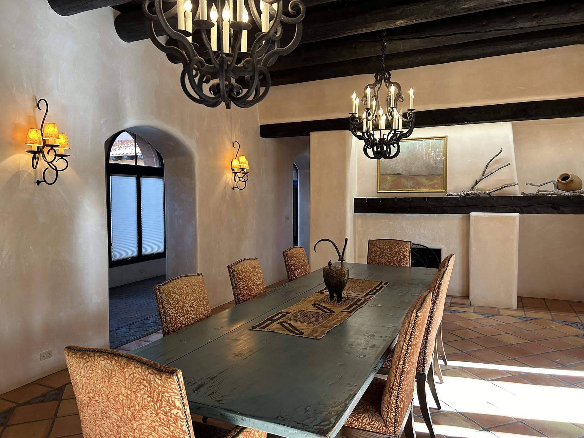 dining room santa fe new mexico rancho de abiquiu
