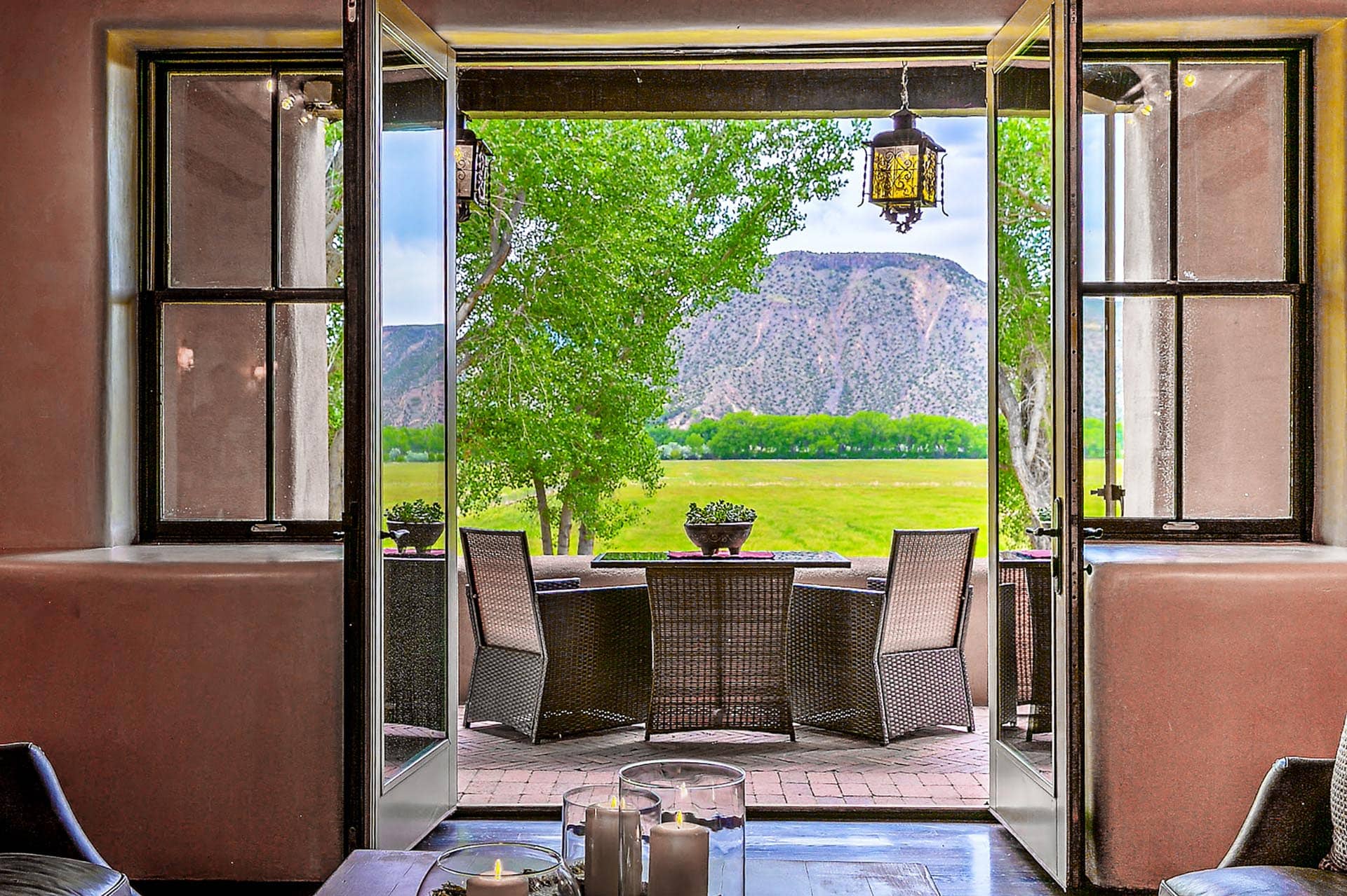 main living to porch santa fe new mexico rancho de abiquiu