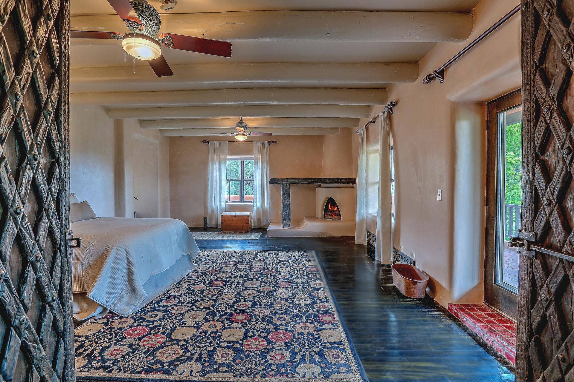 upstairs bedroom santa fe new mexico rancho de abiquiu