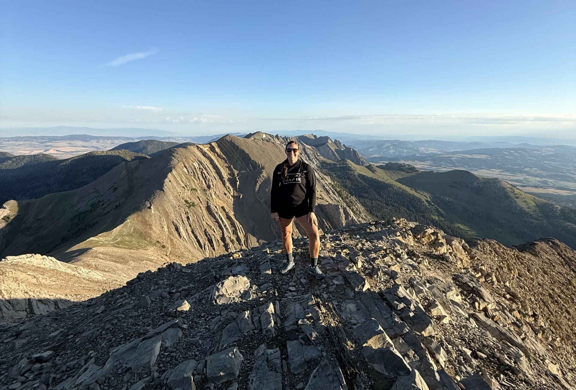 Ashley hiking in mountains