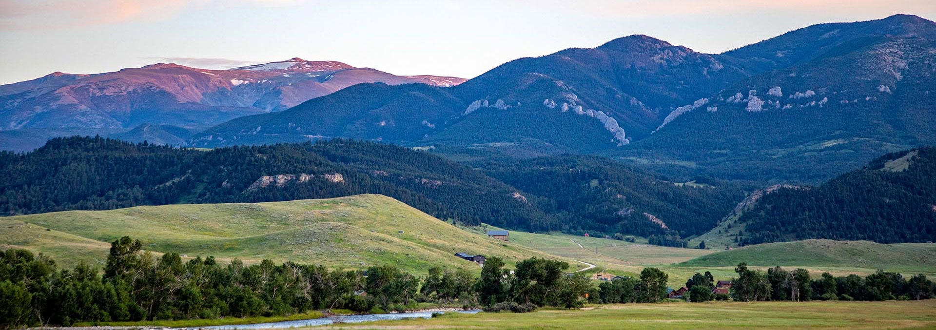 evening ridgeline montana Stillwater and Westfork River's Ranch