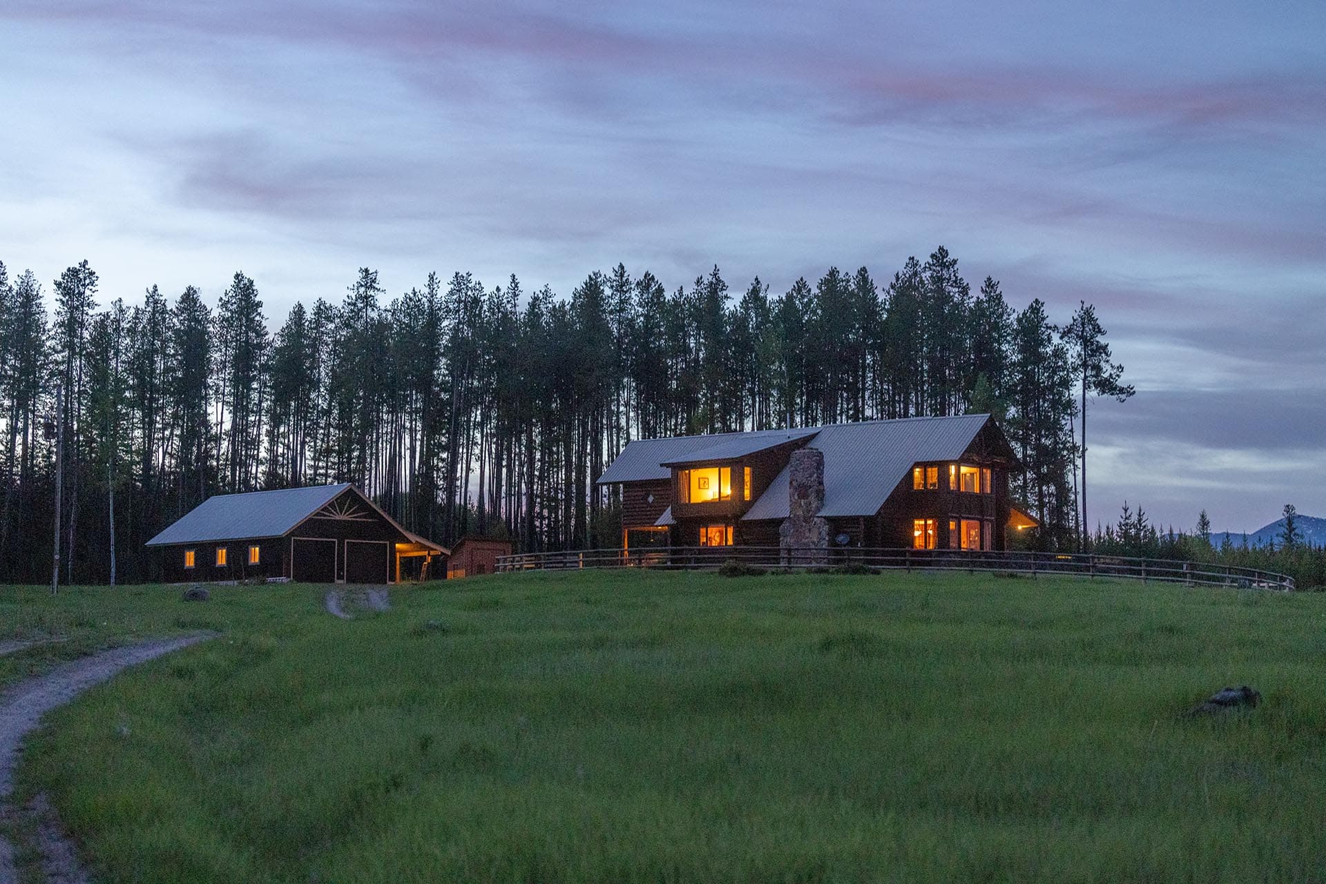 Dusk Montana Hanging J Ranch