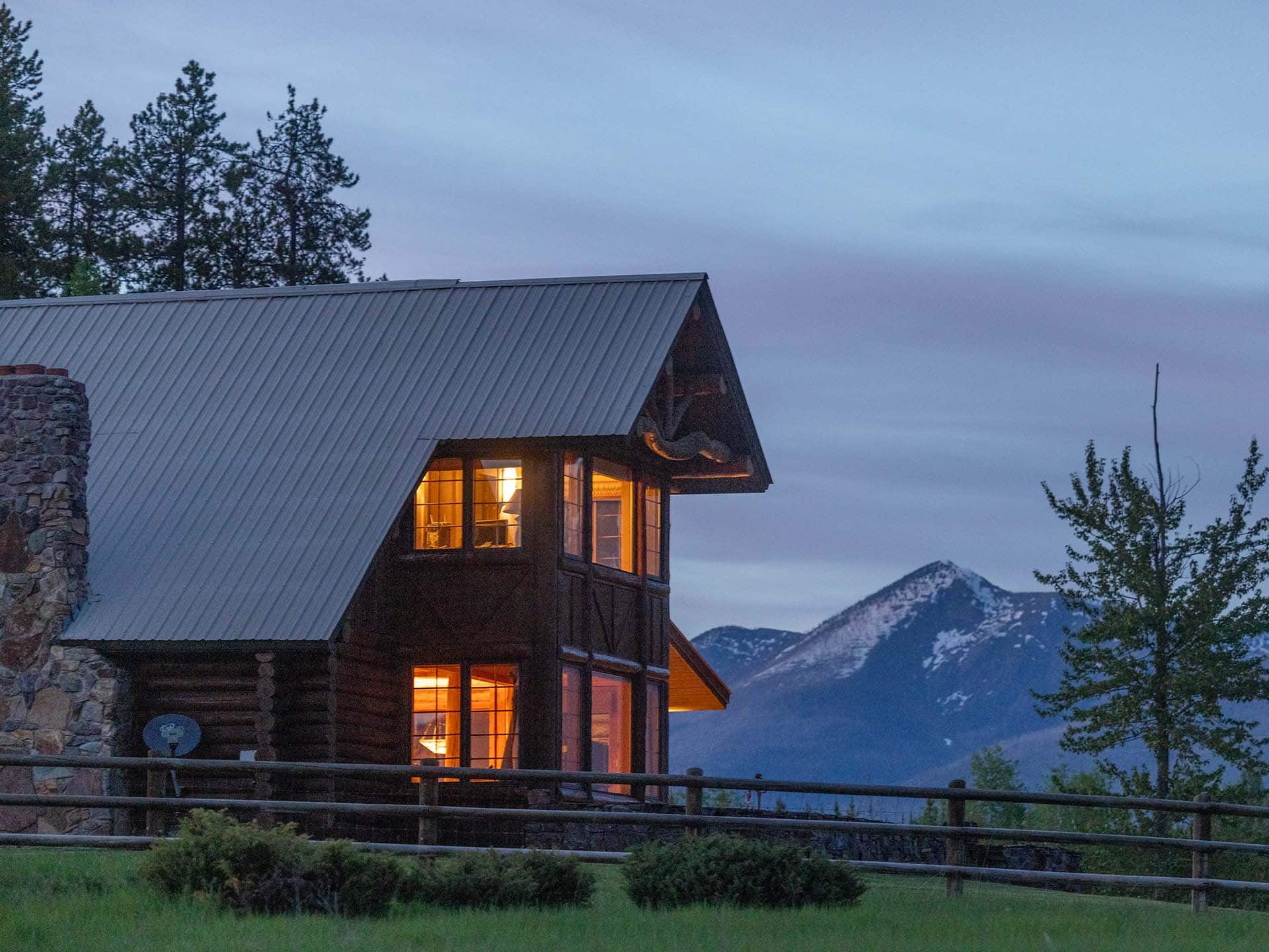Log Home Montana Hanging J Ranch