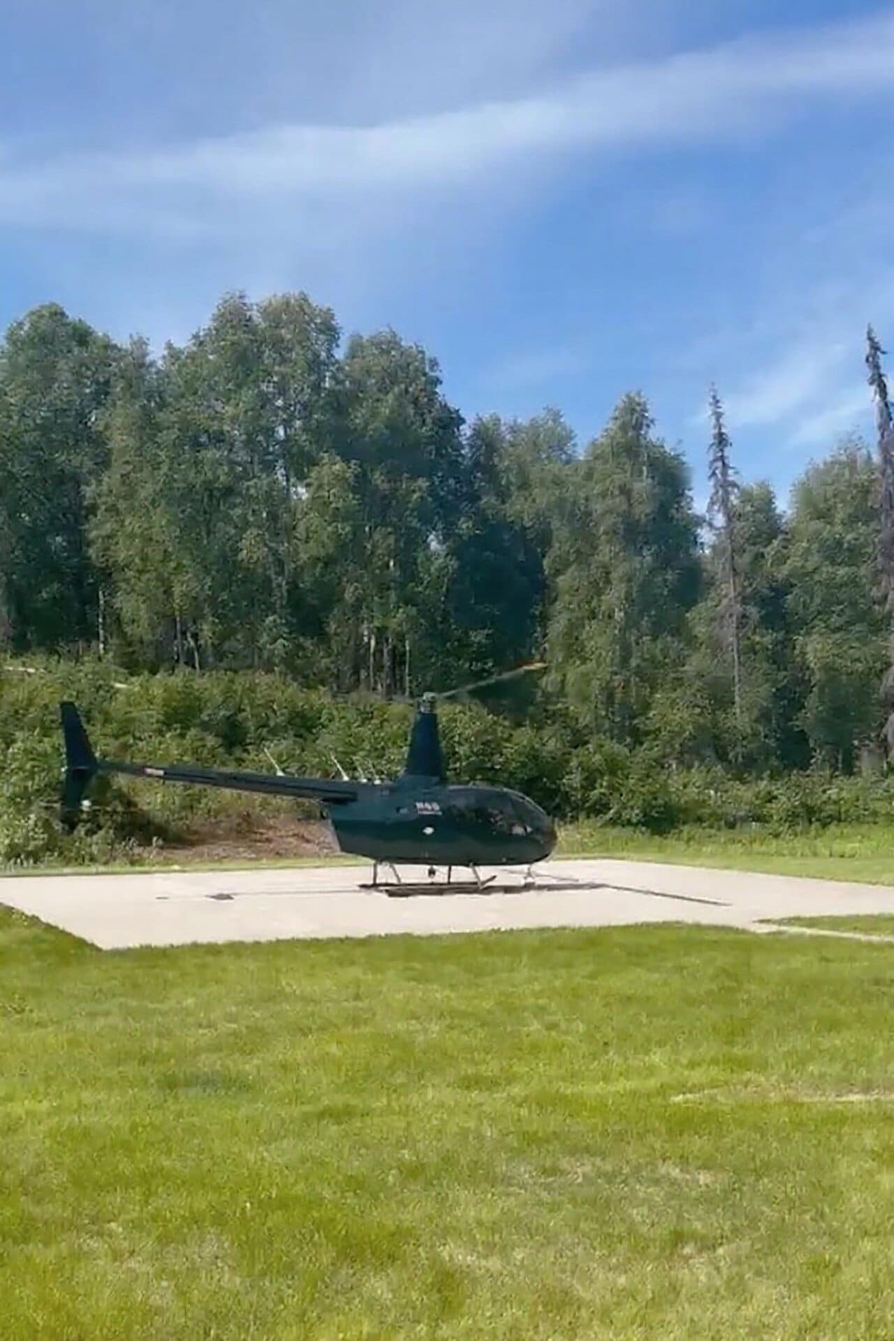 helicopter pad alaska shulin lake resort