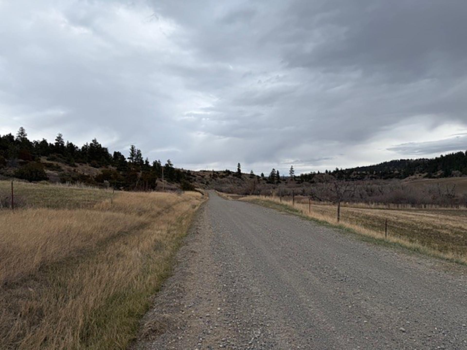 looking down countryman creek road Montana Brumfield Ridge Ranch