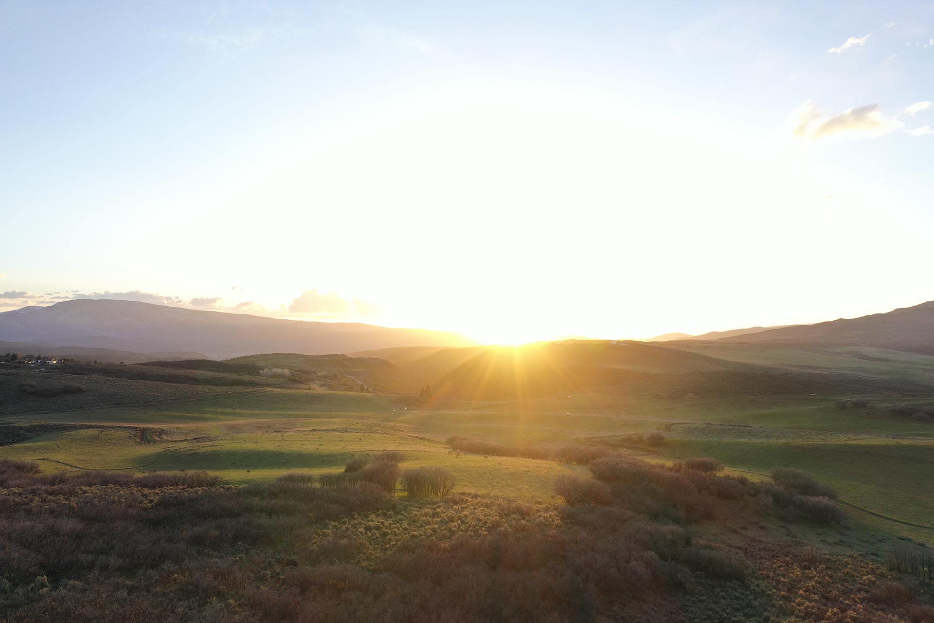mountain sunset colorado roaring fork valley ranch