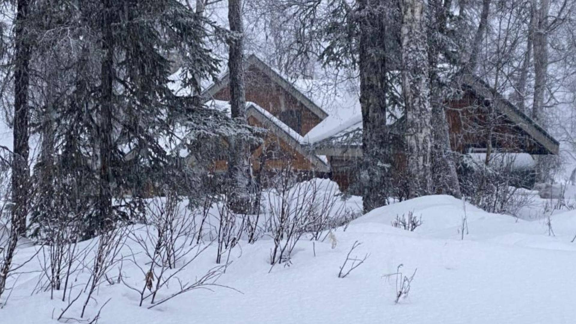 snowing alaska shulin lake resort