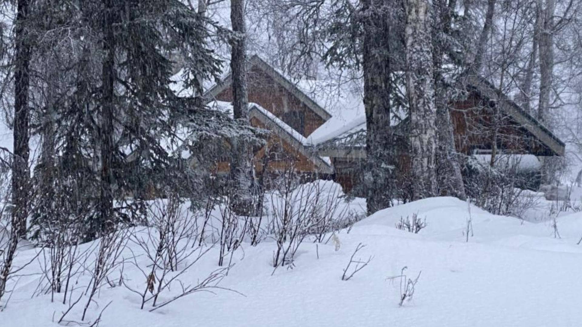 snowing alaska shulin lake resort
