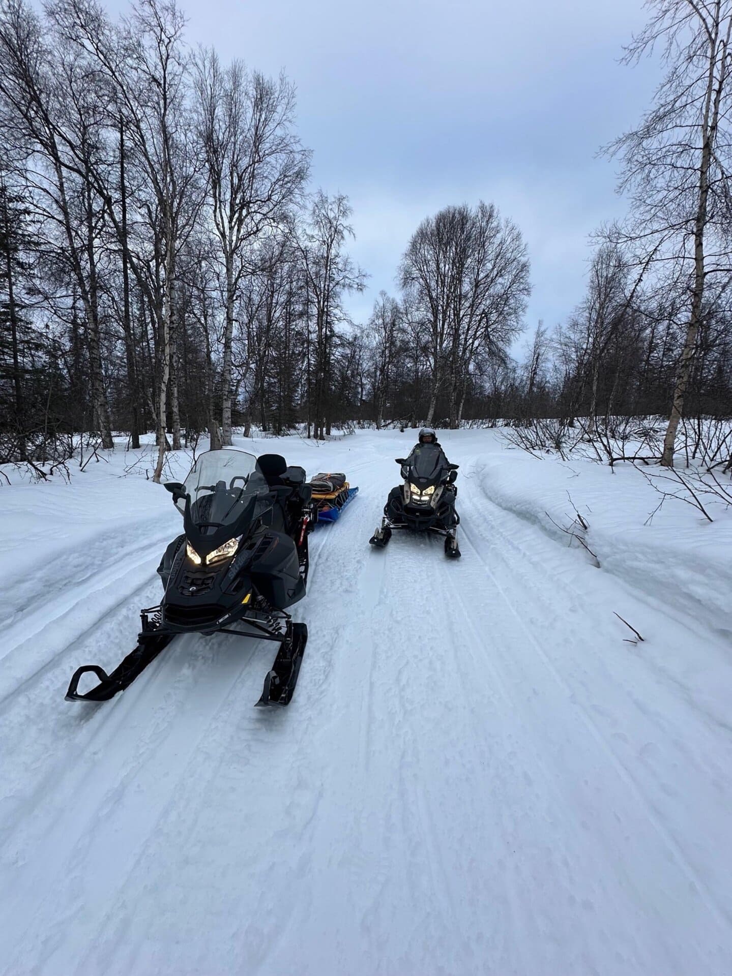 snowmobiling alaska shulin lake resort