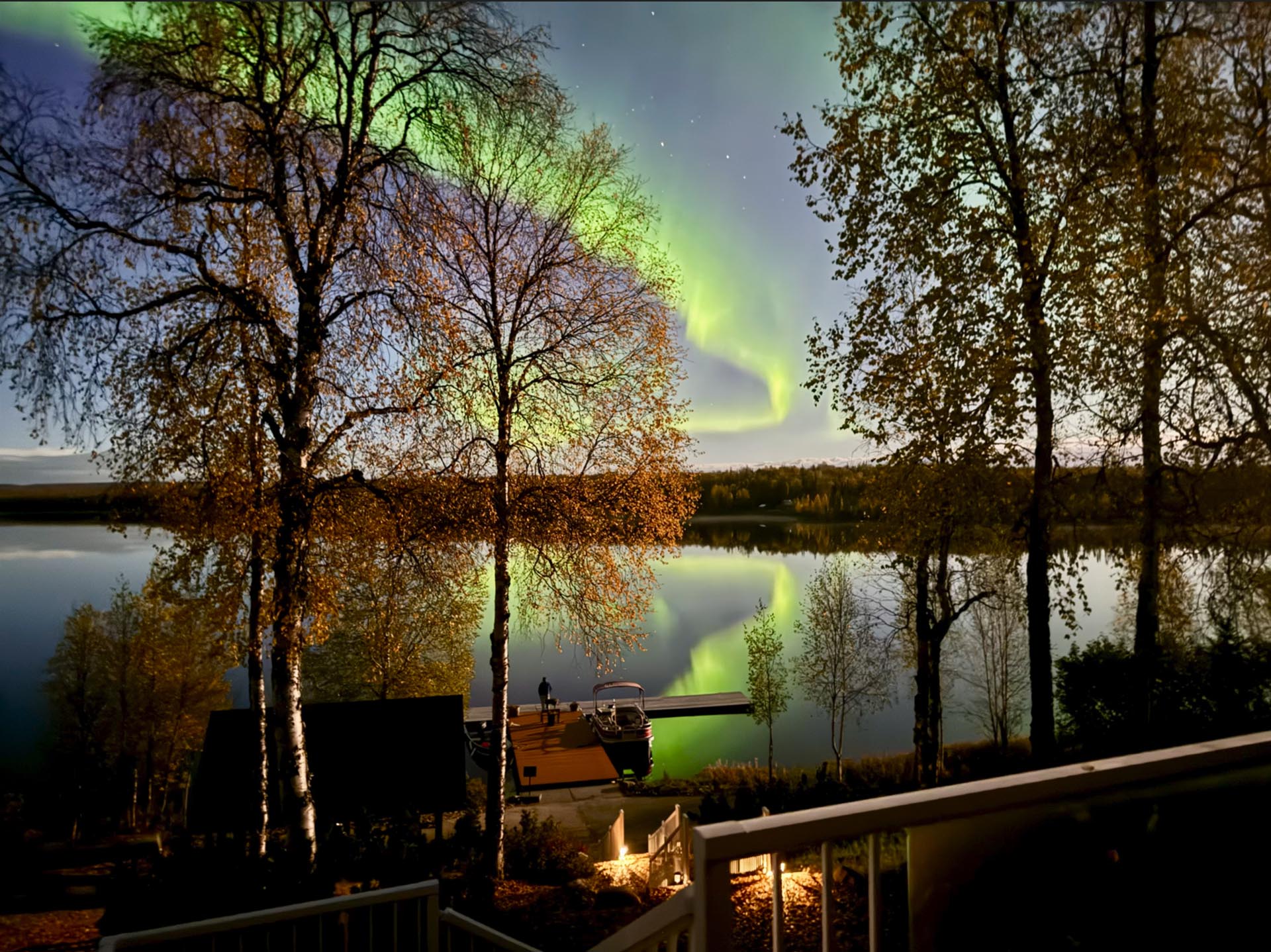 sunset alaska shulin lake resort