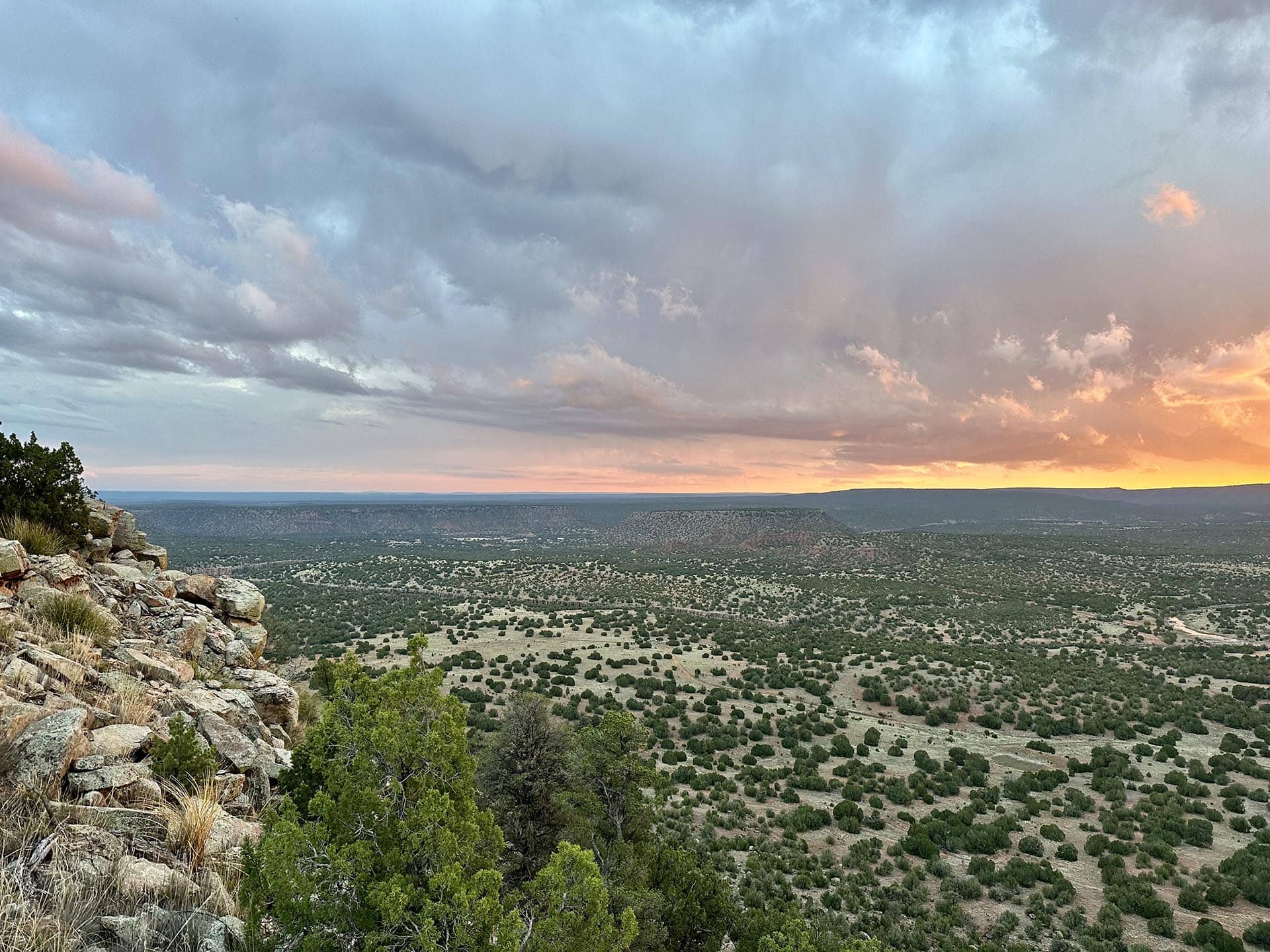 cliff sunset view new mexico rancho el patron