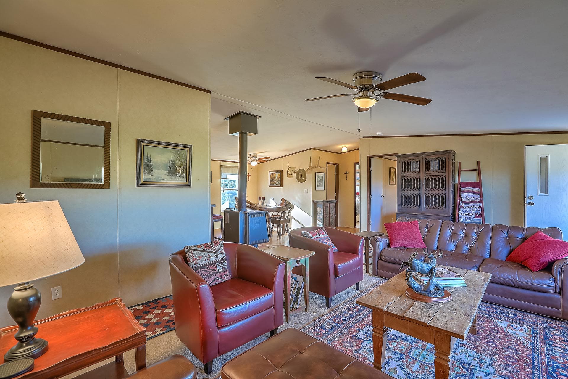living room fireplace new mexico rancho el patron
