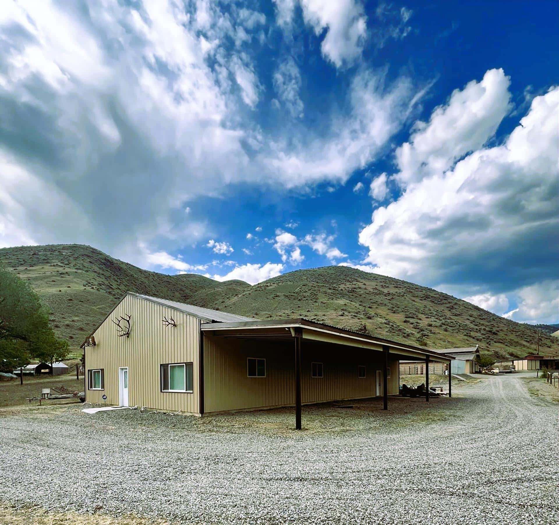 Shop with Lean To Idaho North Mountain Ranch