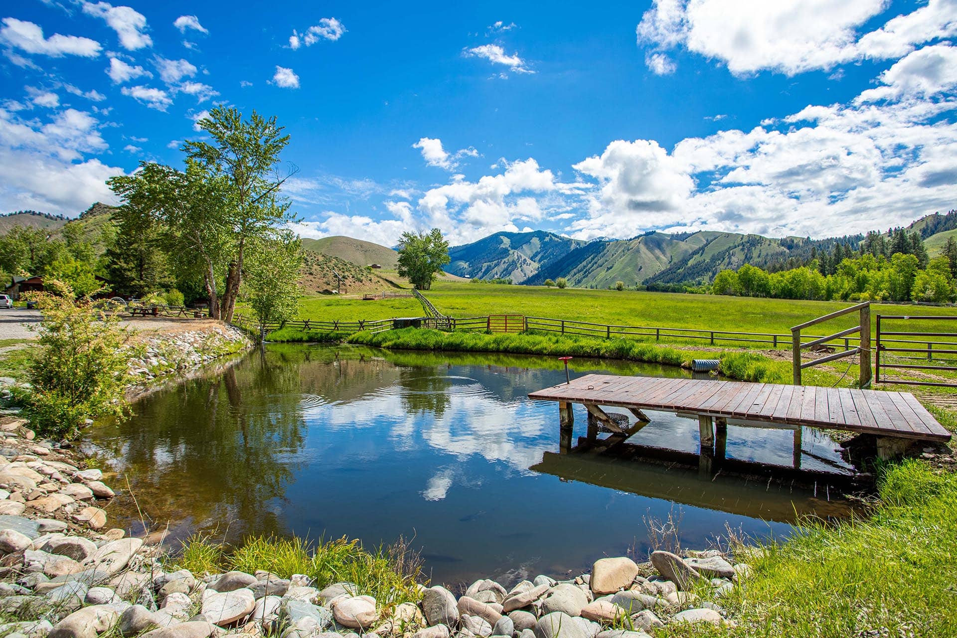 Stocked Fishing Pond Idaho North Mountain Ranch