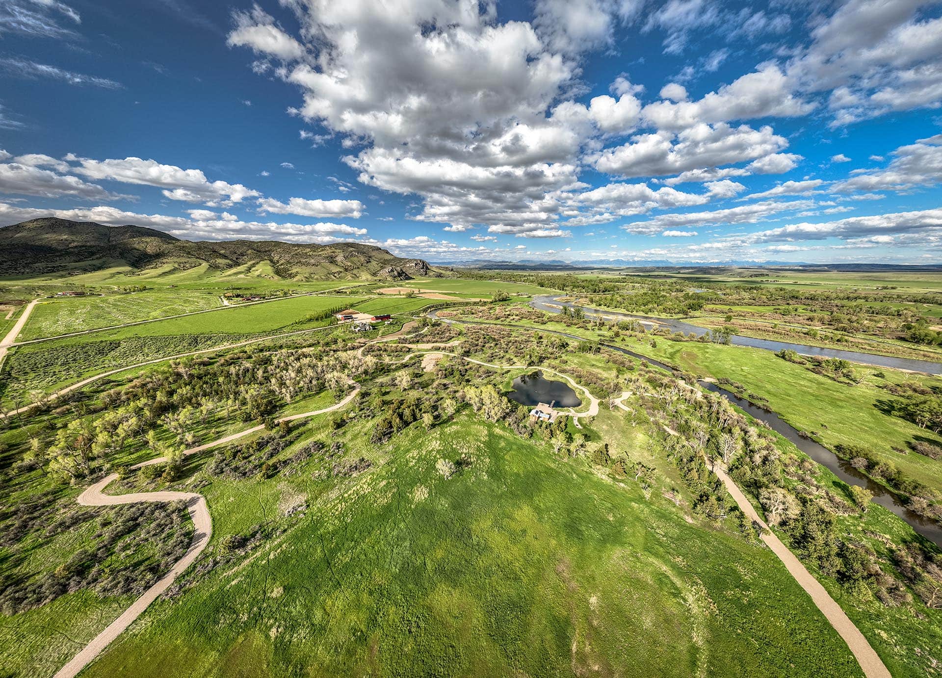 aerial view montana 1805 river ranch