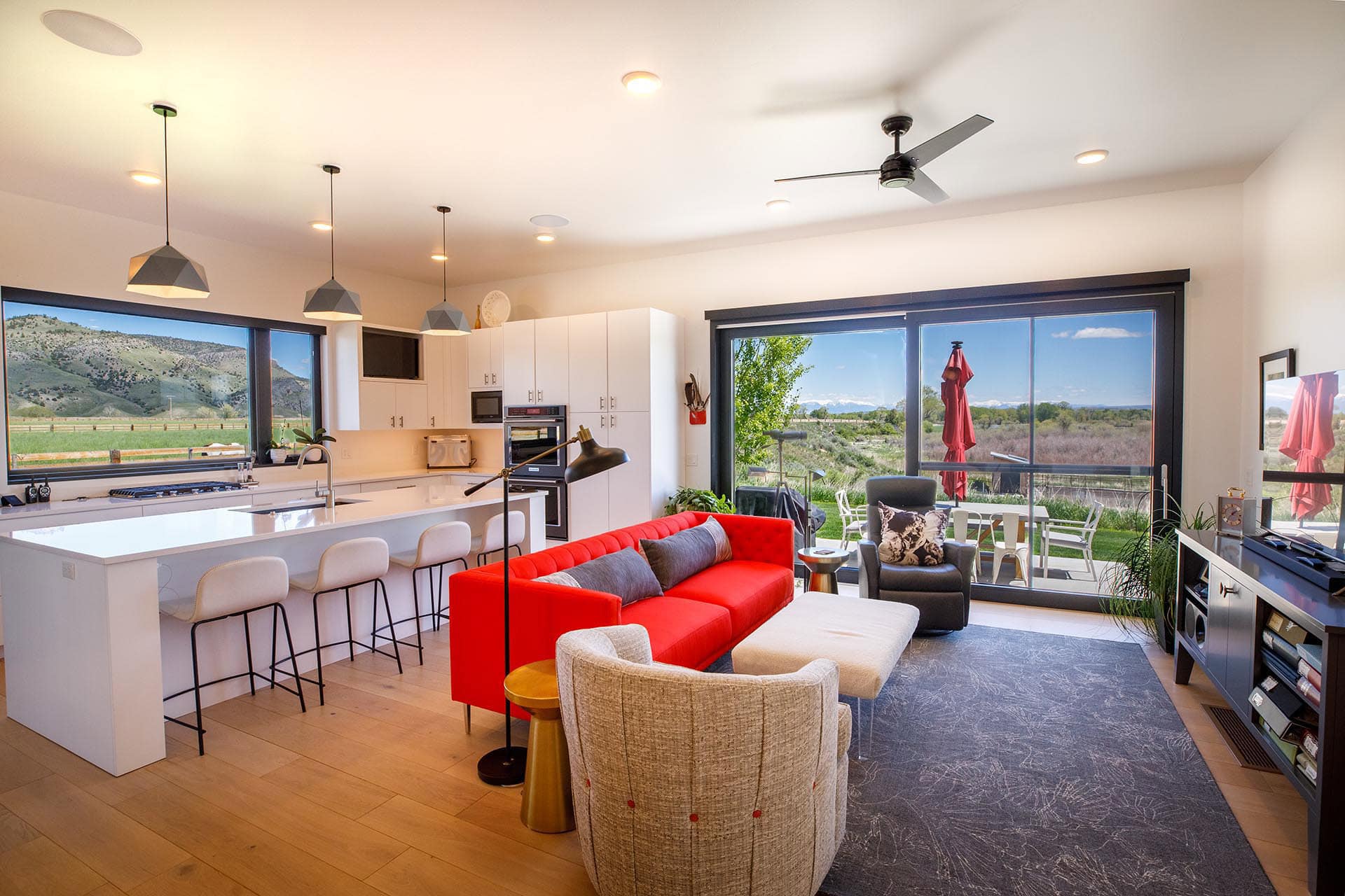 guest kitchen area montana 1805 river ranch