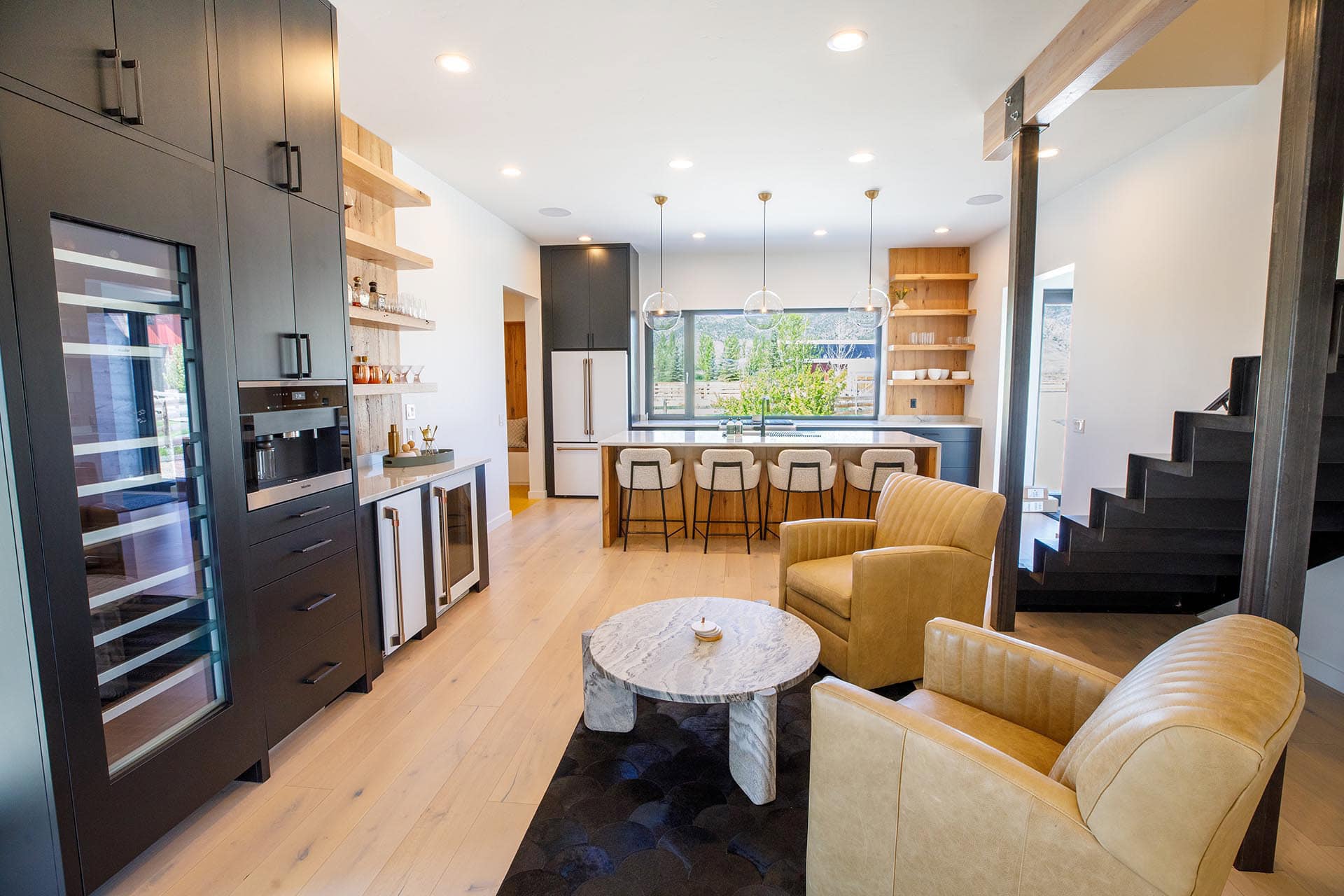 main home living area kitchen montana 1805 river ranch