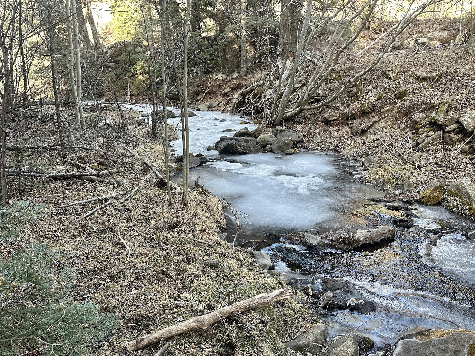 manueles creek frozen new mexico manueles creek