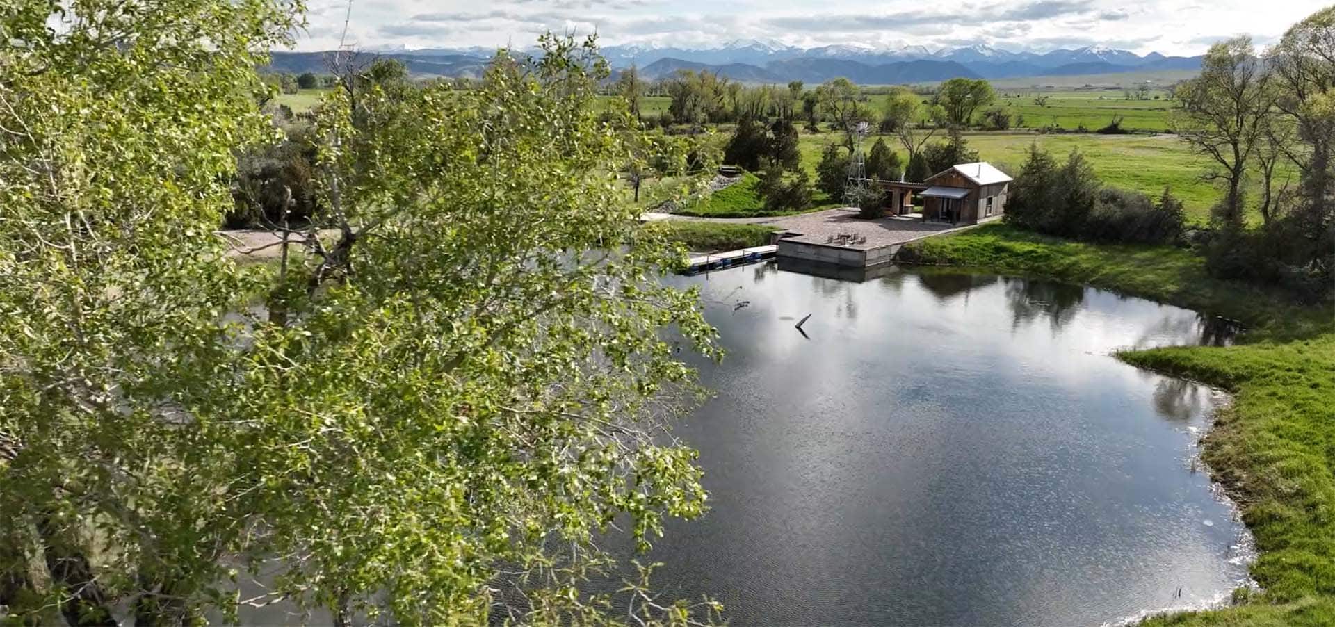 pond cabin swim montana 1805 river ranch
